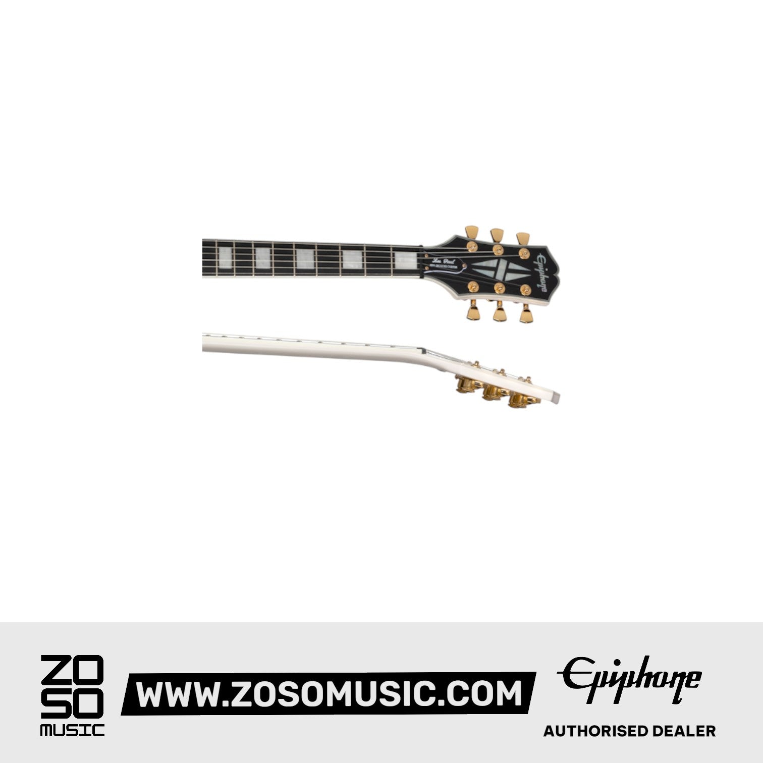 Epiphone EILPCMKH6BWGH3 Matt Heafy Les Paul Custom Origins (Incl. Hard Case) Bone White |  EPIPHONE |  ELECTRIC GUITAR |  Zoso Music