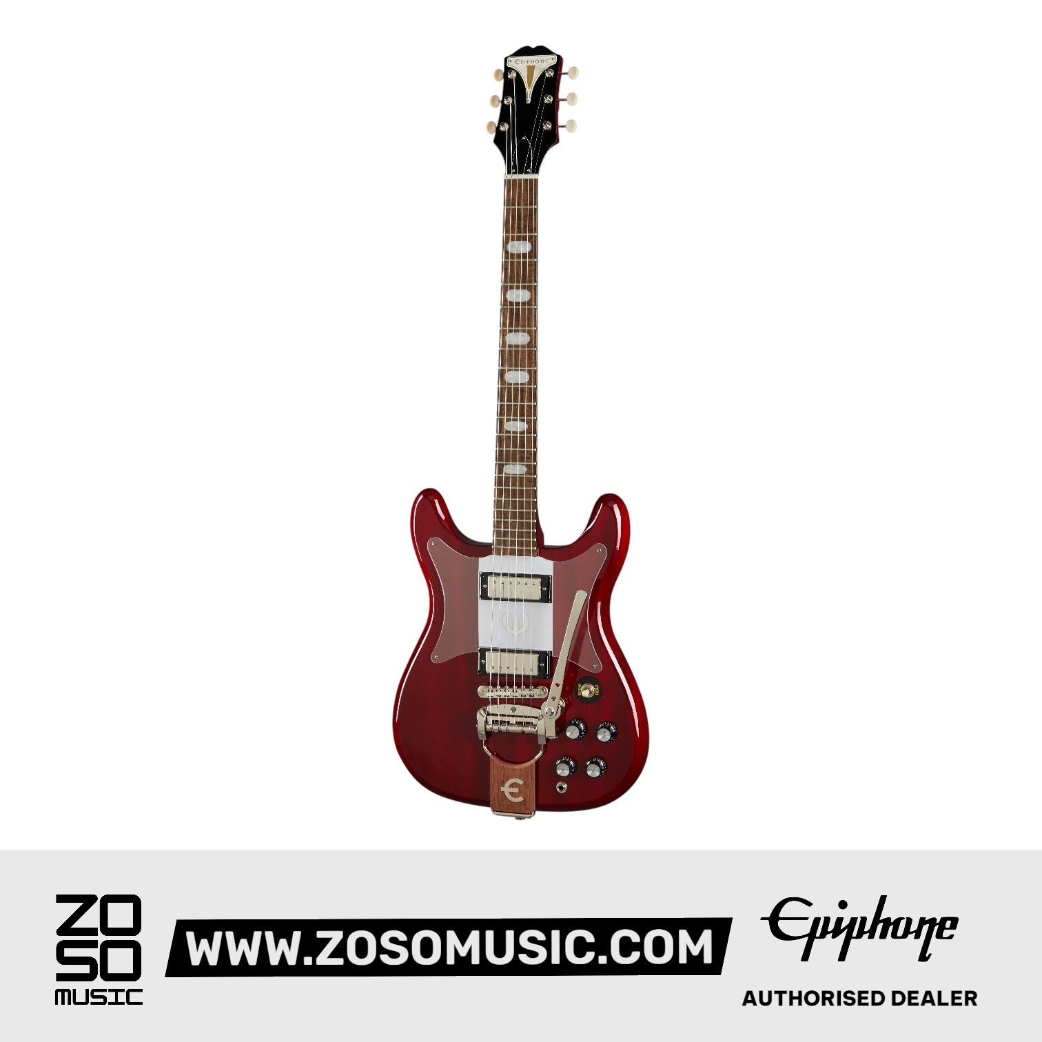 Epiphone EOCCCHNH1 Crestwood Custom Solidbody Electric Guitar (Tremotone) Cherry |  EPIPHONE |  ELECTRIC GUITAR |  Zoso Music