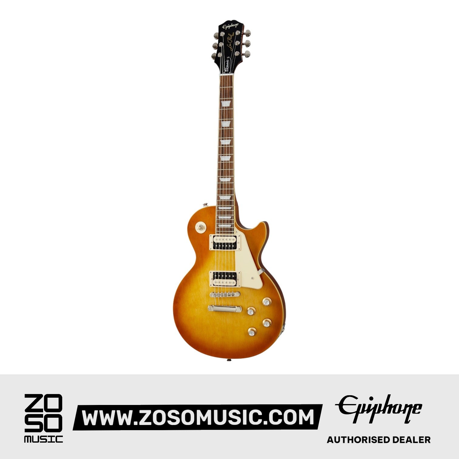 Epiphone EILOHBNH1 Les Paul Classic Solidbody Electric Guitar - Honey Burst ( FREE Gator GBE-ELECT Gig Bag + Orange Crush 20 Amplfier ) |  EPIPHONE |  ELECTRIC GUITAR |  Zoso Music