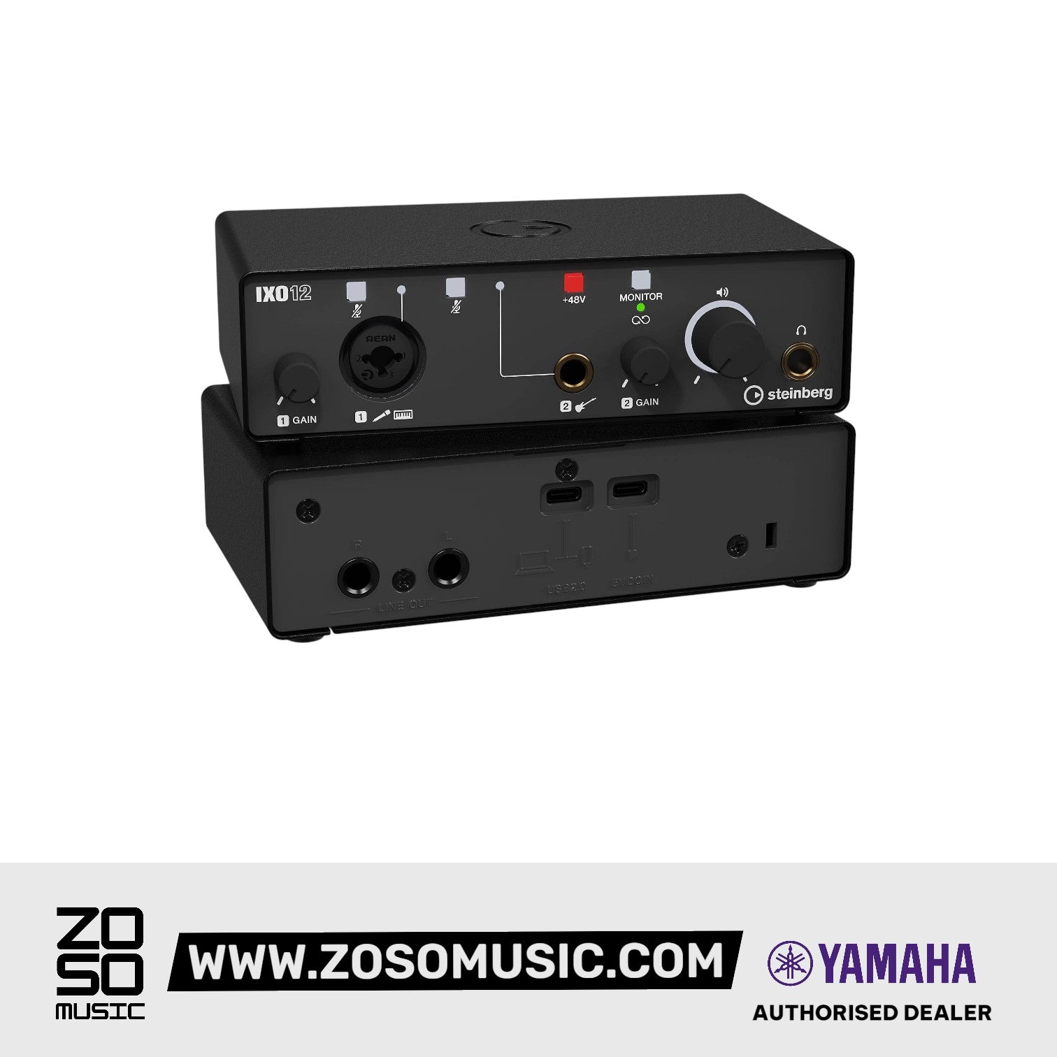 Yamaha Steinberg IXO12 2x2 USB Audio Interface - Black | Zoso Music Sdn Bhd