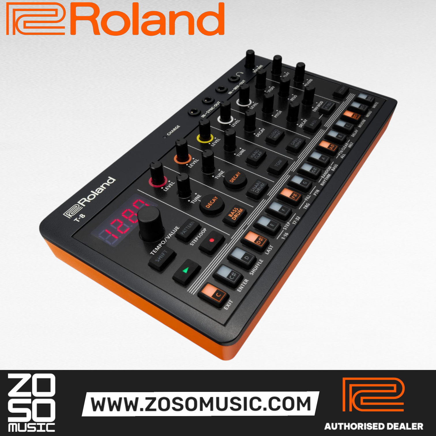 Roland Aira Compact T-8 Beat Machine |  ROLAND |  DRUM MACHINE |  Zoso Music