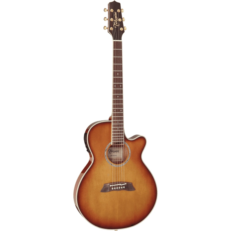 TAKAMINE TSP138CTB PRO SERIES THINLINE FX CUTAWAY ACOUSTIC-ELECTRIC GUITAR, CT-3N PREAMP & SEMI-HARD CASE (MADE IN JAPAN)