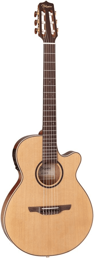 TAKAMINE TSP148NC NS PRO SERIES NYLON THINLINE FX CUTAWAY ACOUSTIC-ELECTRIC GUITAR, CT-3N PREAMP & SEMI-HARD CASE (MADE IN JAPAN) |  TAKAMINE |  ACOUSTIC GUITAR |  Zoso Music