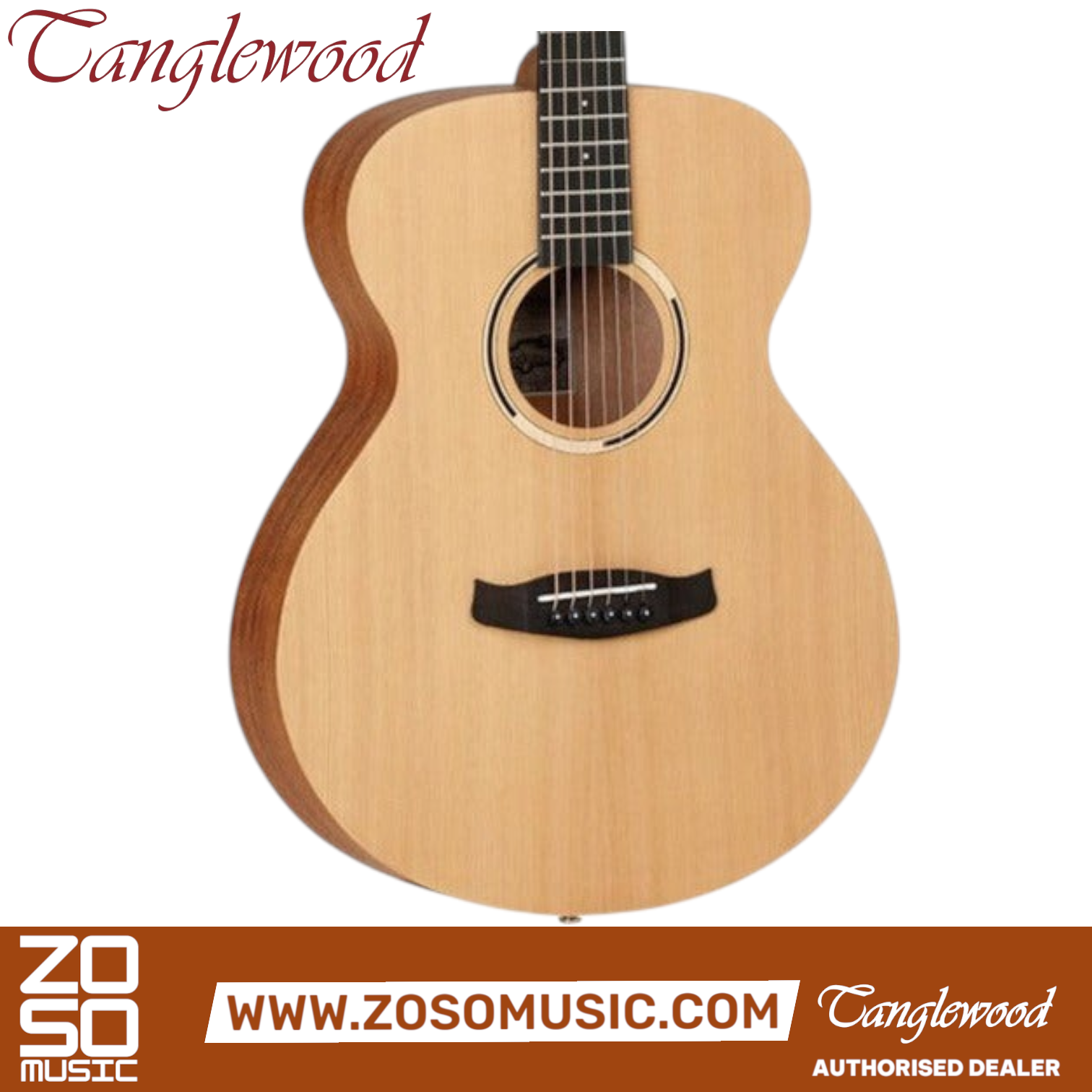 Tanglewood TR3 Roadster II Orchestra/Folk Size Best Beginner Acoustic Guitar for Starters | Zoso Music Sdn Bhd