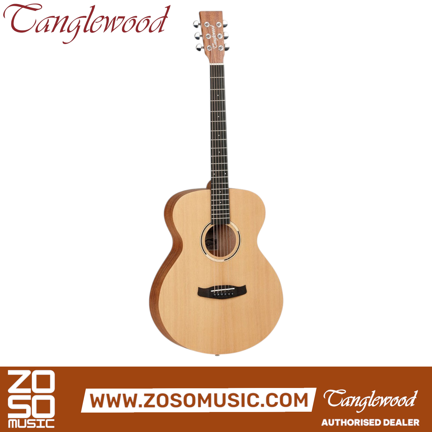 Tanglewood TR3 Roadster II Orchestra/Folk Size Best Beginner Acoustic Guitar for Starters |  TANGLEWOOD |  ACOUSTIC GUITAR |  Zoso Music