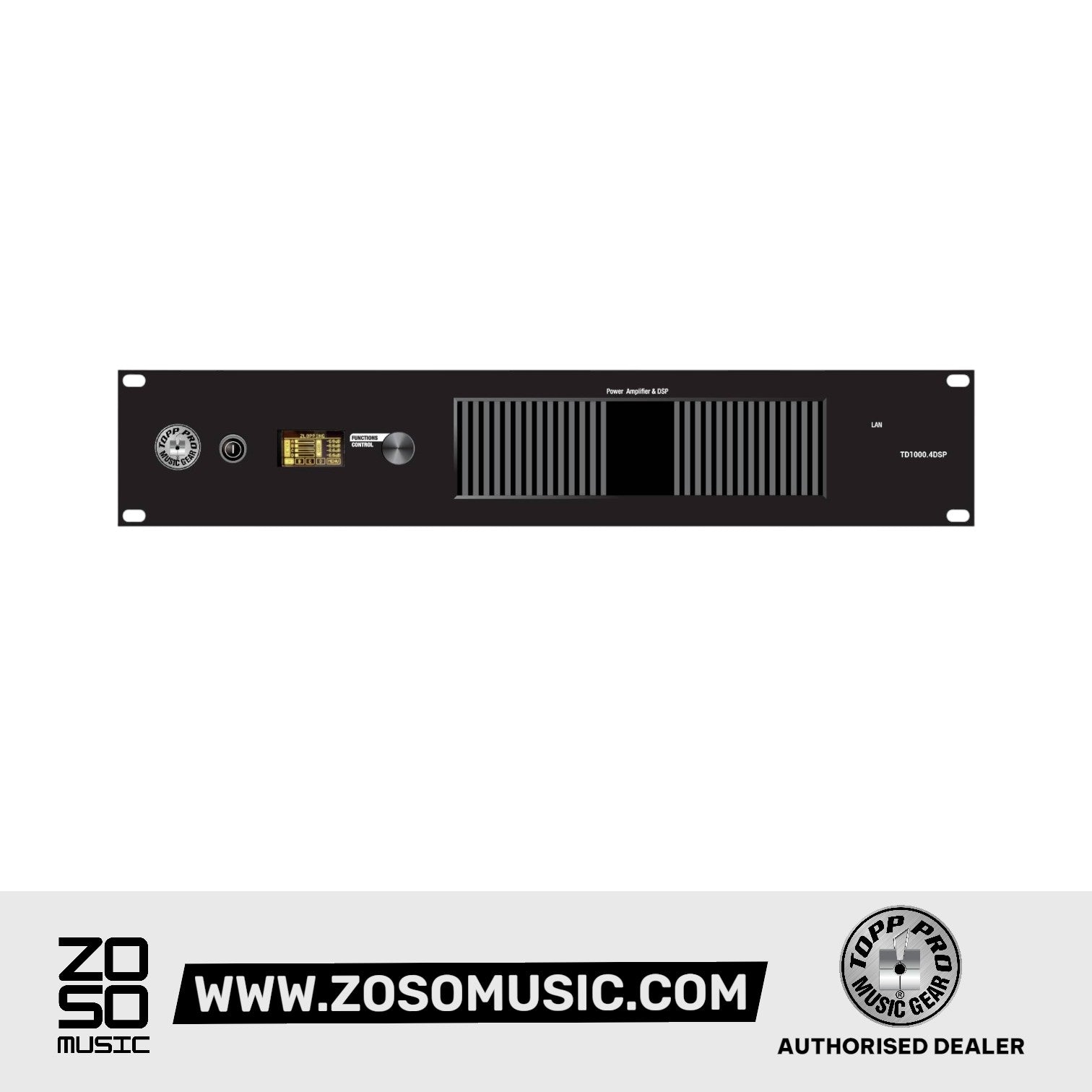 Topp Pro TD1000.4 DSP 2 x 500W / 1000W 8 Ohm / 4 Ohm Power Amplifier |  TOPP PRO |  MIXER-ANALOG |  Zoso Music