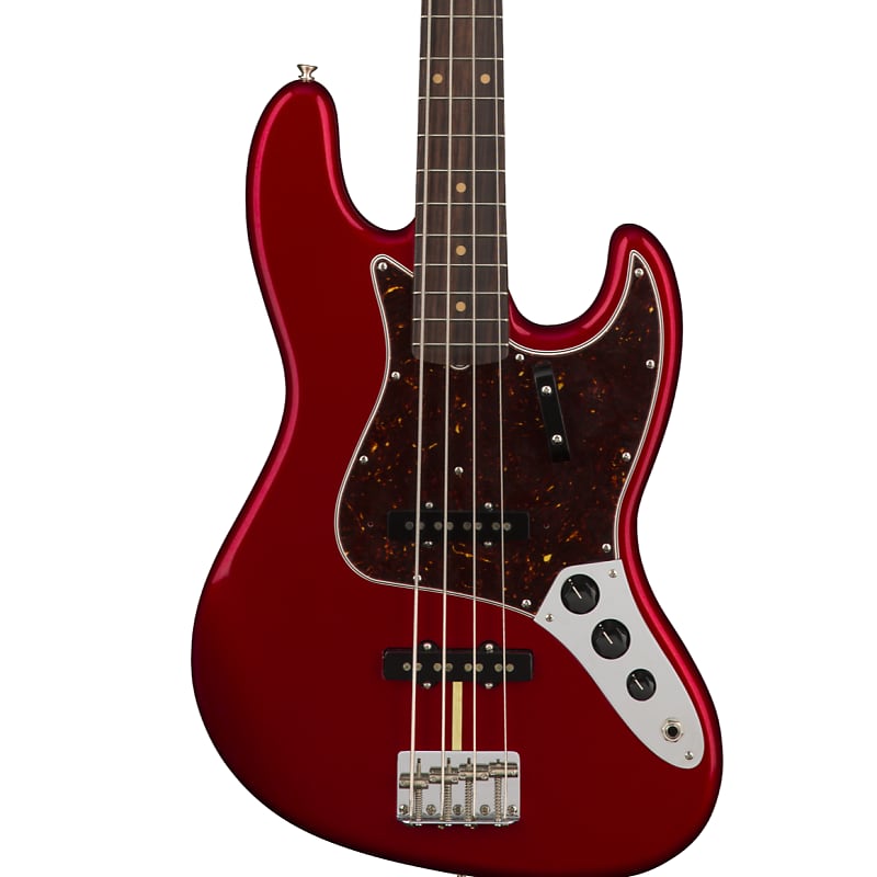 Fender American Original 60s Jazz Bass Guitar, RW FB, Candy Apple Red