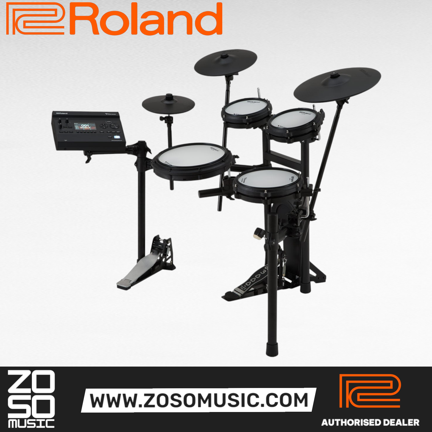 Roland TD313 Compact V-Drums 3 Series Kit |  ROLAND |  DRUM-ELECTRONIC |  Zoso Music