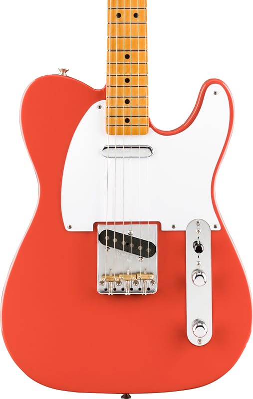 Fender Vintera 50s Telecaster Electric Guitar, Maple FB, Fiesta Red