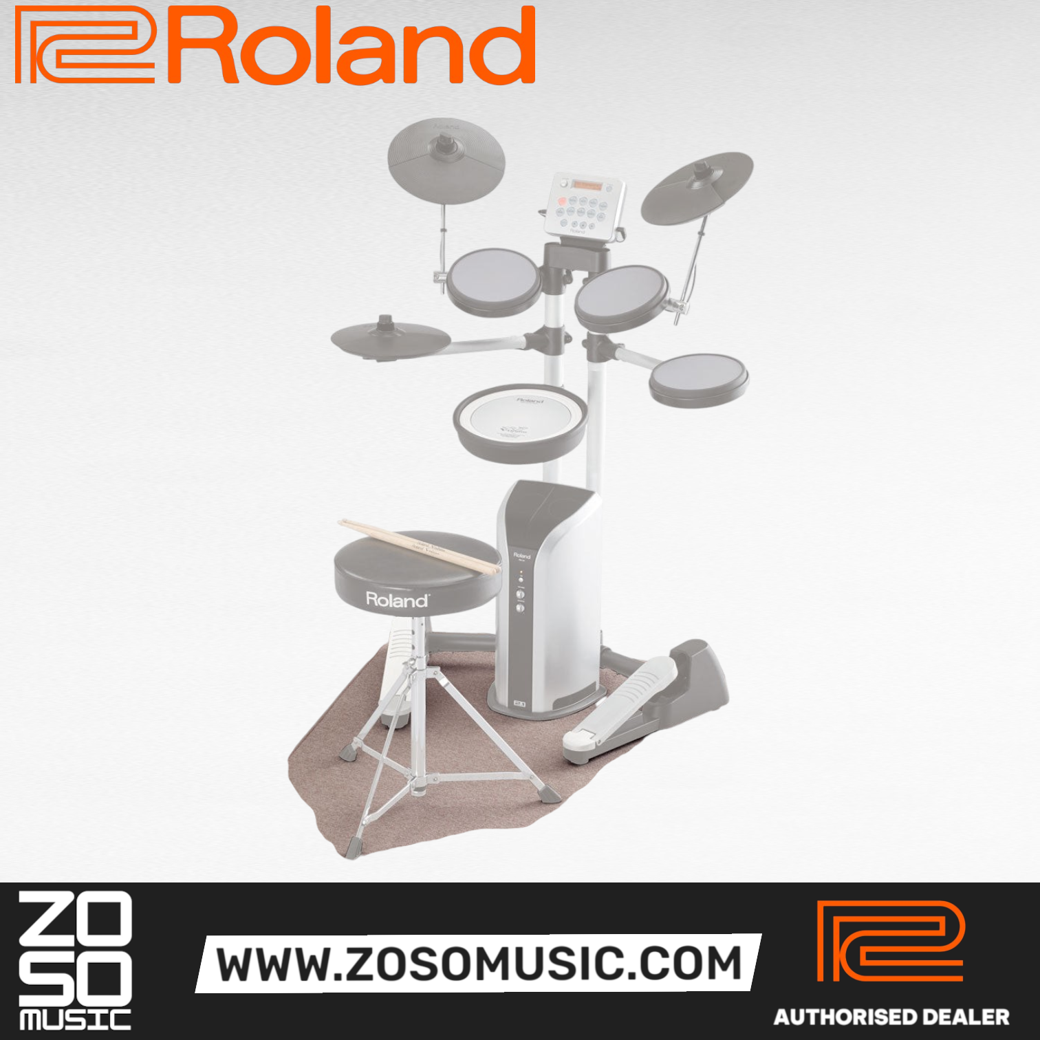 Roland TDM-3 Drum Mat for V-Drums Portable and Lite |  ROLAND |  DRUM RUG |  Zoso Music