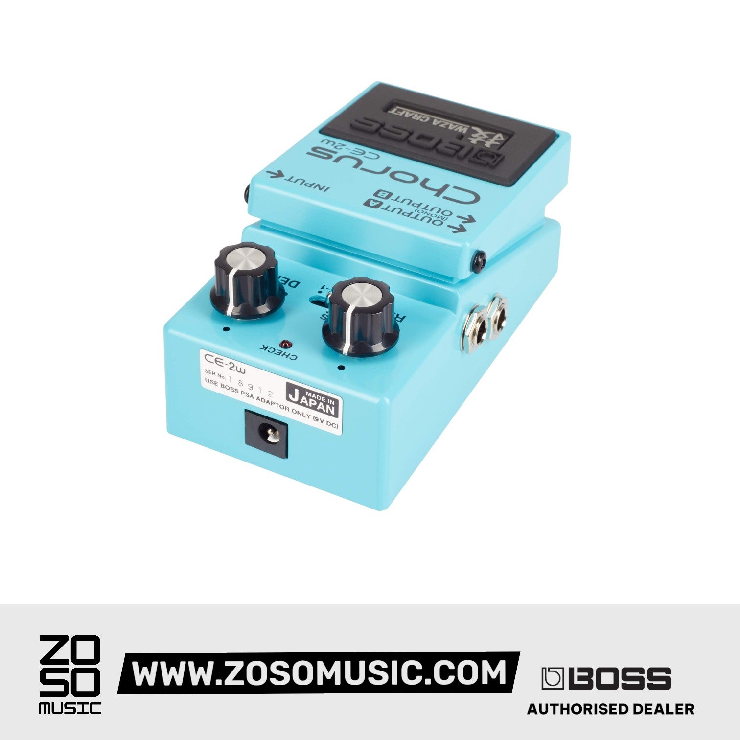 Boss CE-2W Waza Craft Chorus Guitar Pedal |  BOSS |  SUSTAIN PEDALS |  Zoso Music
