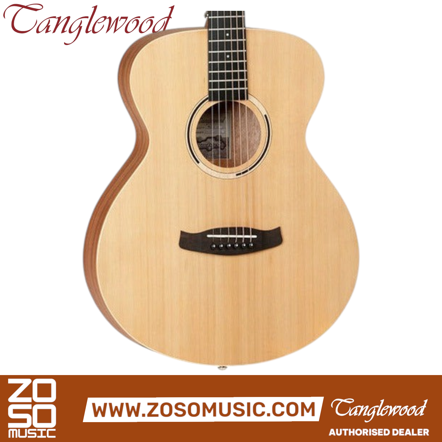 Tanglewood TR3 LH Roadster II Orchestra Left-Handed Best Beginner Acoustic Guitar for Starters | Zoso Music Sdn Bhd