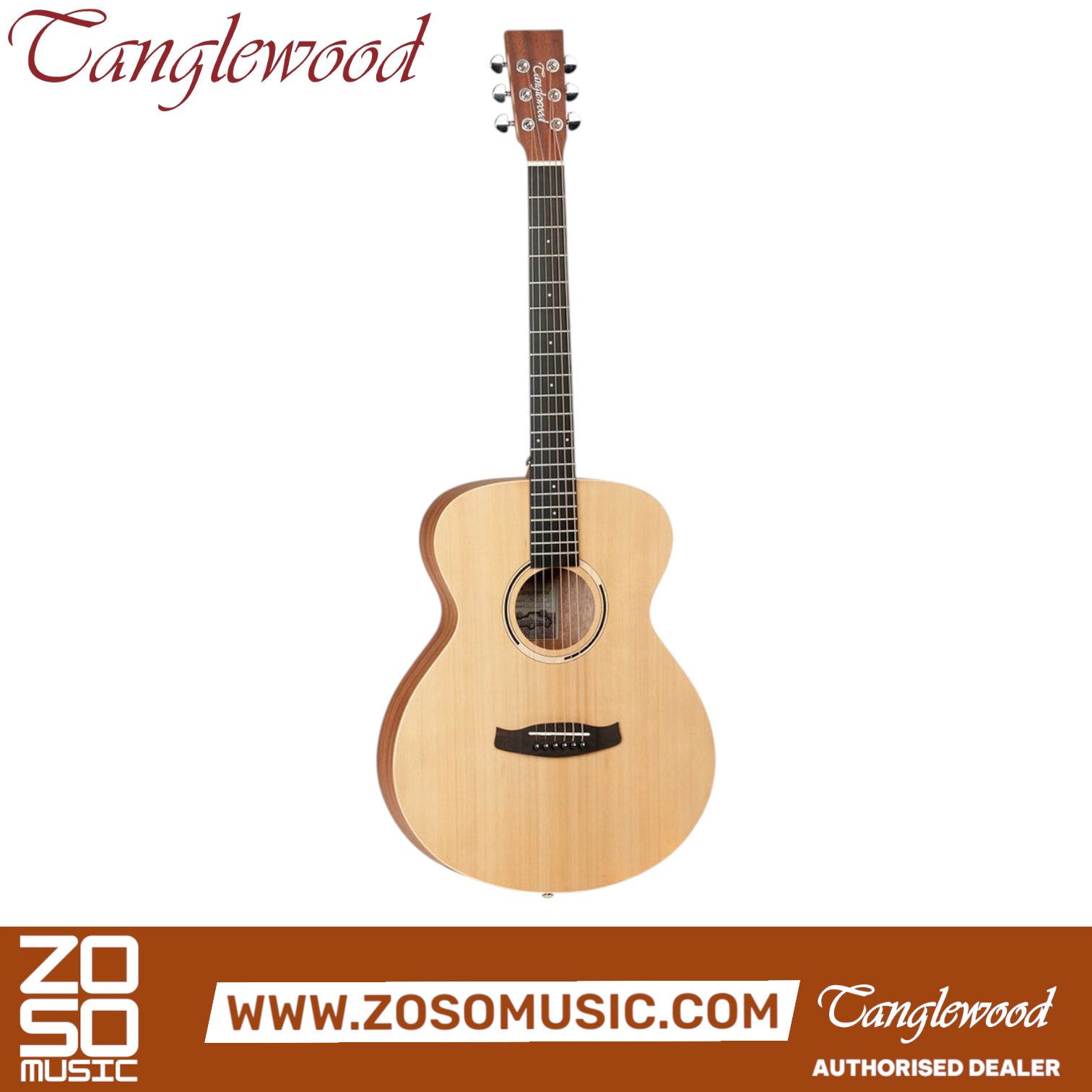 Tanglewood TR3 LH Roadster II Orchestra Left-Handed Best Beginner Acoustic Guitar for Starters |  TANGLEWOOD |  ACOUSTIC GUITAR |  Zoso Music
