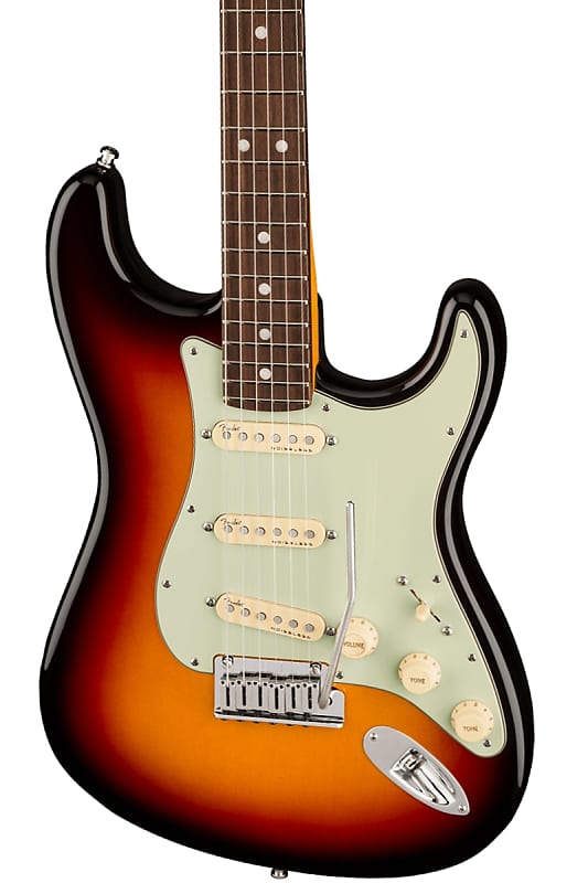 Fender American Ultra Stratocaster Electric Guitar, RW FB, Ultraburst