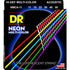 DR Strings NMCA-11 NEON Multi-Colour Coated Phosphor Bronze Acoustic Guitar Strings | Custom Light (011 - 050) |  DR STRINGS |  STRINGS-ACOUSTIC GUITAR |  Zoso Music