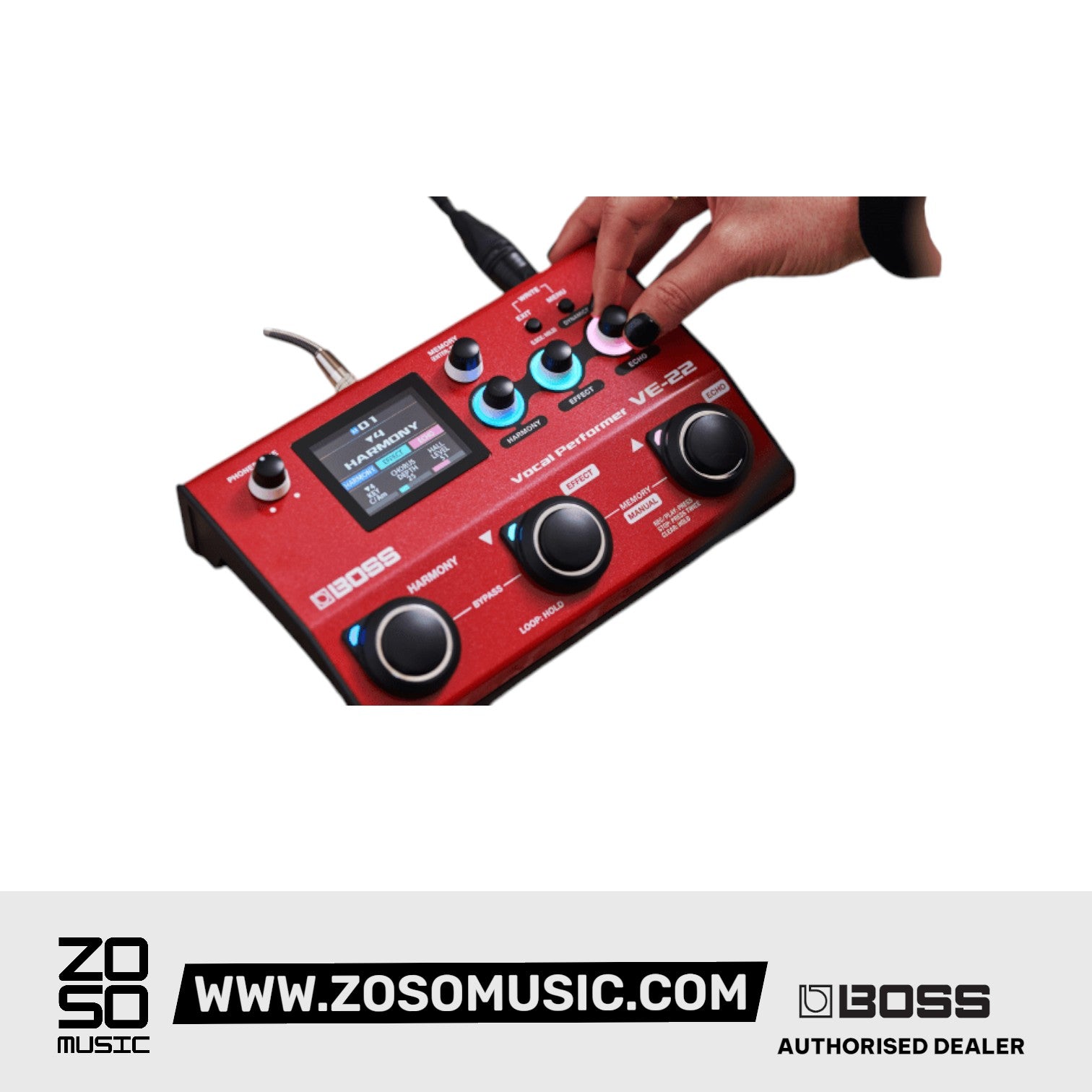 Boss VE-22 Vocal Effects and Looper Pedal |  BOSS |  MULTI-EFFECTS |  Zoso Music