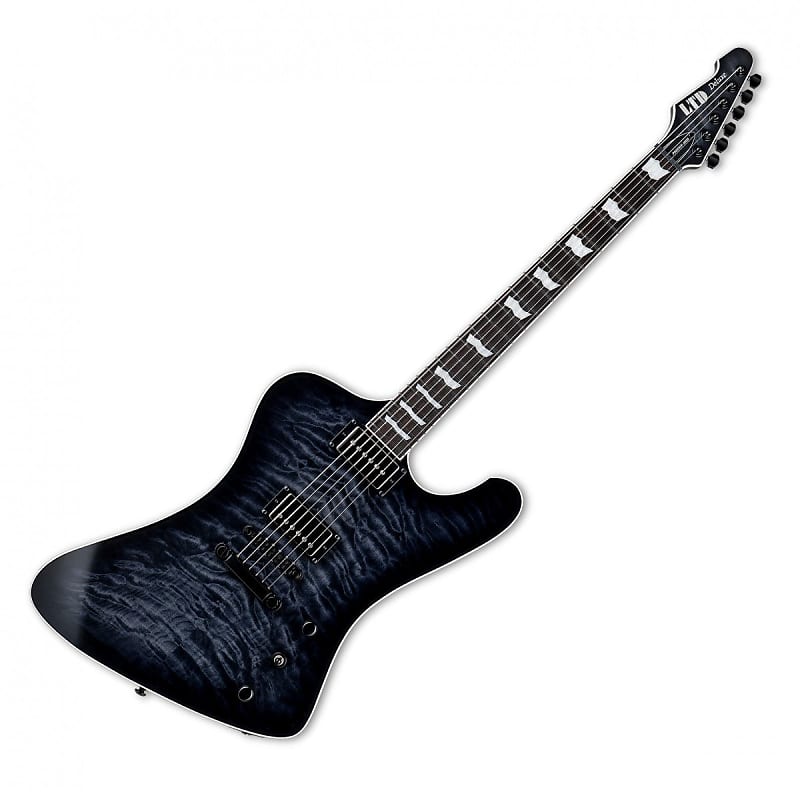 ESP LTD Phoenix-1000 QM Electric Guitar - See-thru Black Sunburst Zoso Music