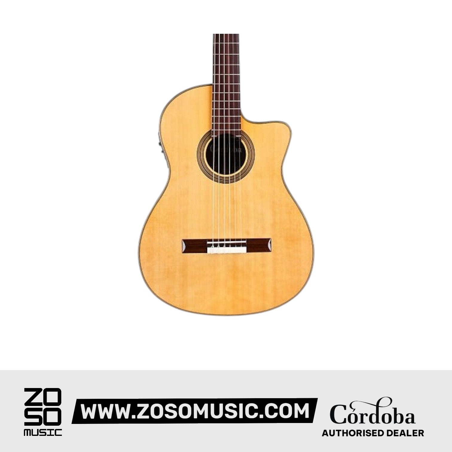Cordoba Fusion 12 Natural CD Electric Guitar - Solid Canadian Cedar Top, Mahogany Back & Sides |  CORDOBA |  CLASSICAL GUITAR |  Zoso Music