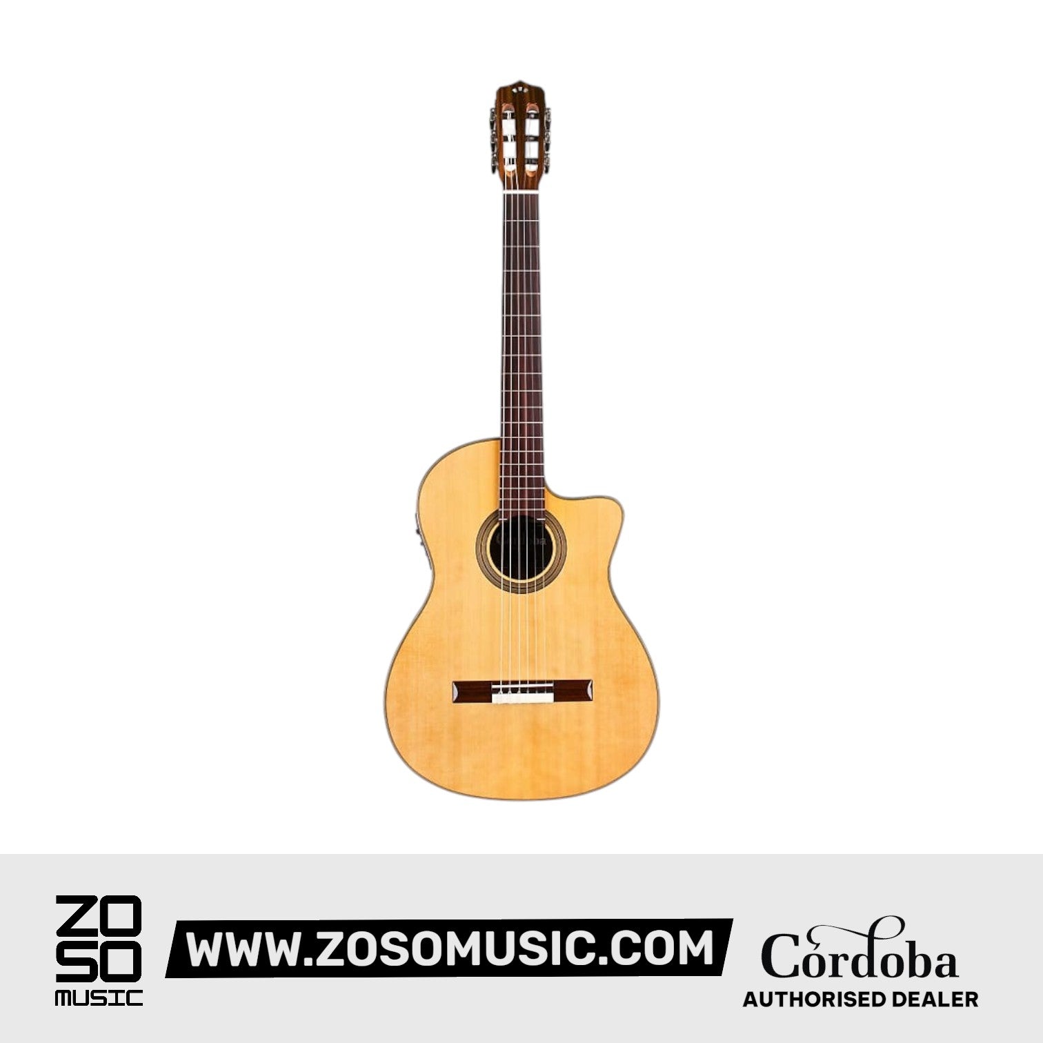 Cordoba Fusion 12 Natural CD Electric Guitar - Solid Canadian Cedar Top, Mahogany Back & Sides |  CORDOBA |  CLASSICAL GUITAR |  Zoso Music