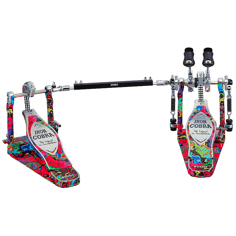 Tama HP900PWMPR 50th Anniversary Marble Psychedelic Rainbow Twin Pedal | Zoso Music Sdn Bhd