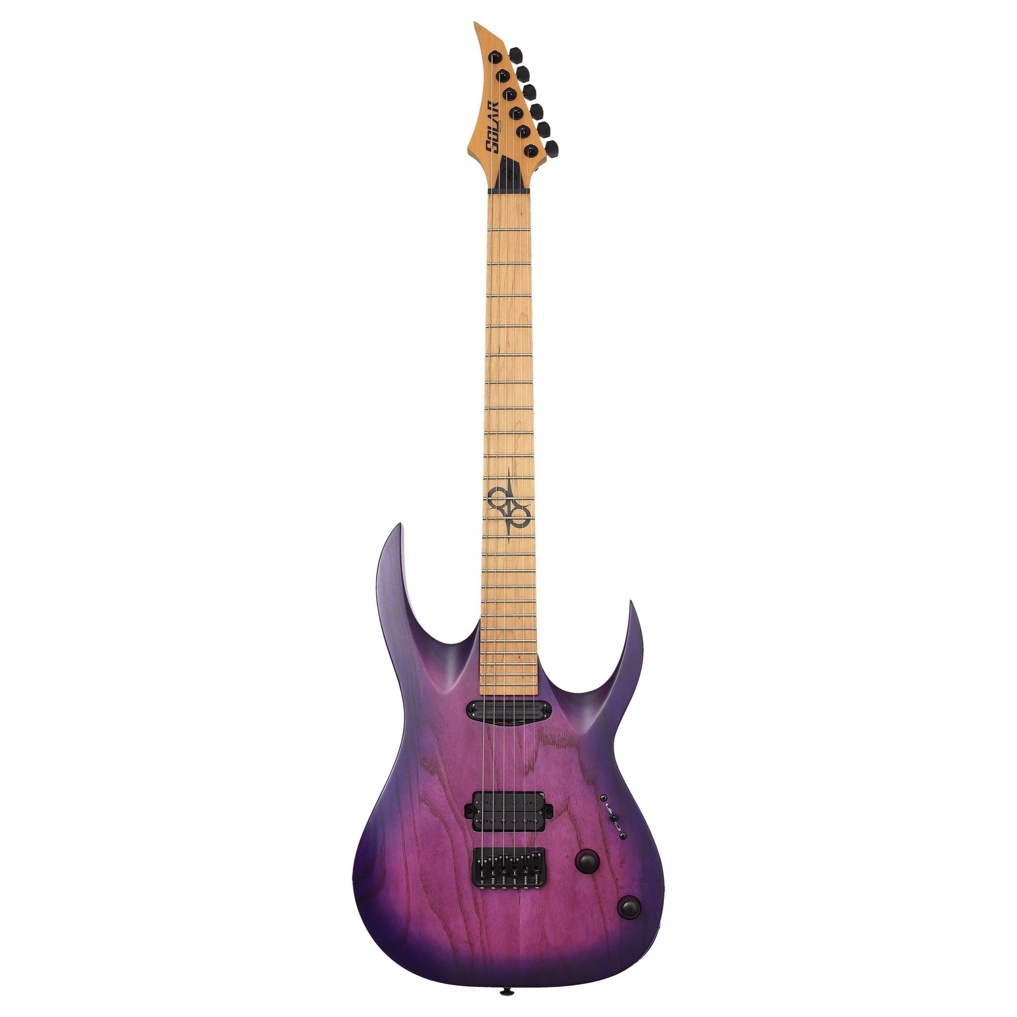 Solar AB1.6HTPB Trans Purple Burst Matte Electric Guitar |  SOLAR |  ELECTRIC GUITAR |  Zoso Music