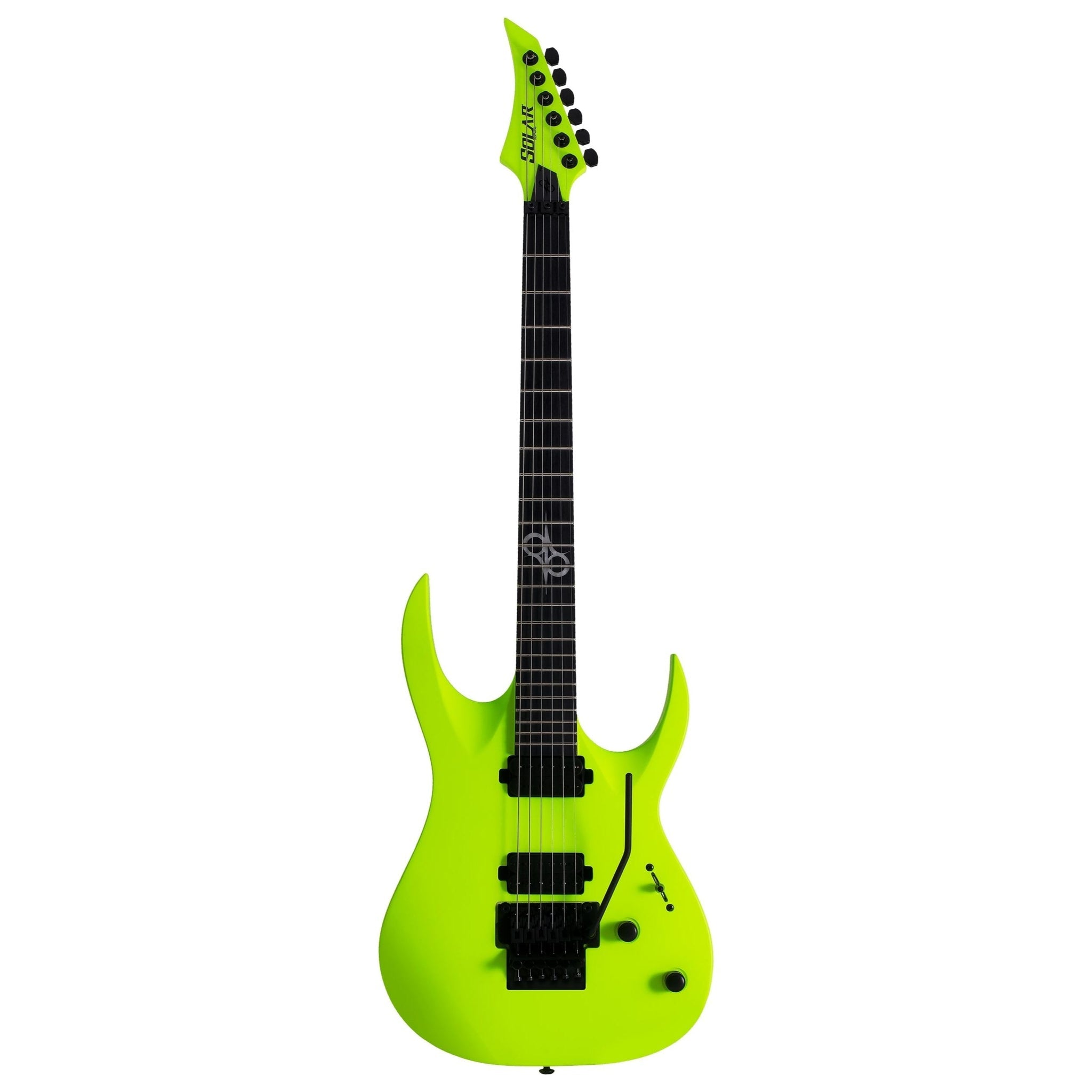 Solar A2.6FRLN Floyd Rose Lime Neon Matte Electric Guitar |  SOLAR |  ELECTRIC GUITAR |  Zoso Music