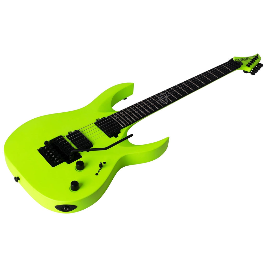 Solar A2.6FRLN Floyd Rose Lime Neon Matte Electric Guitar |  SOLAR |  ELECTRIC GUITAR |  Zoso Music