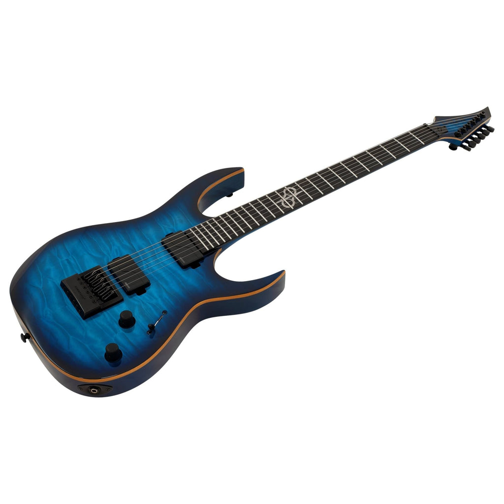 Solar S1.6AQOB Quilted Ocean Blue Electric Guitar |  SOLAR |  ELECTRIC GUITAR |  Zoso Music