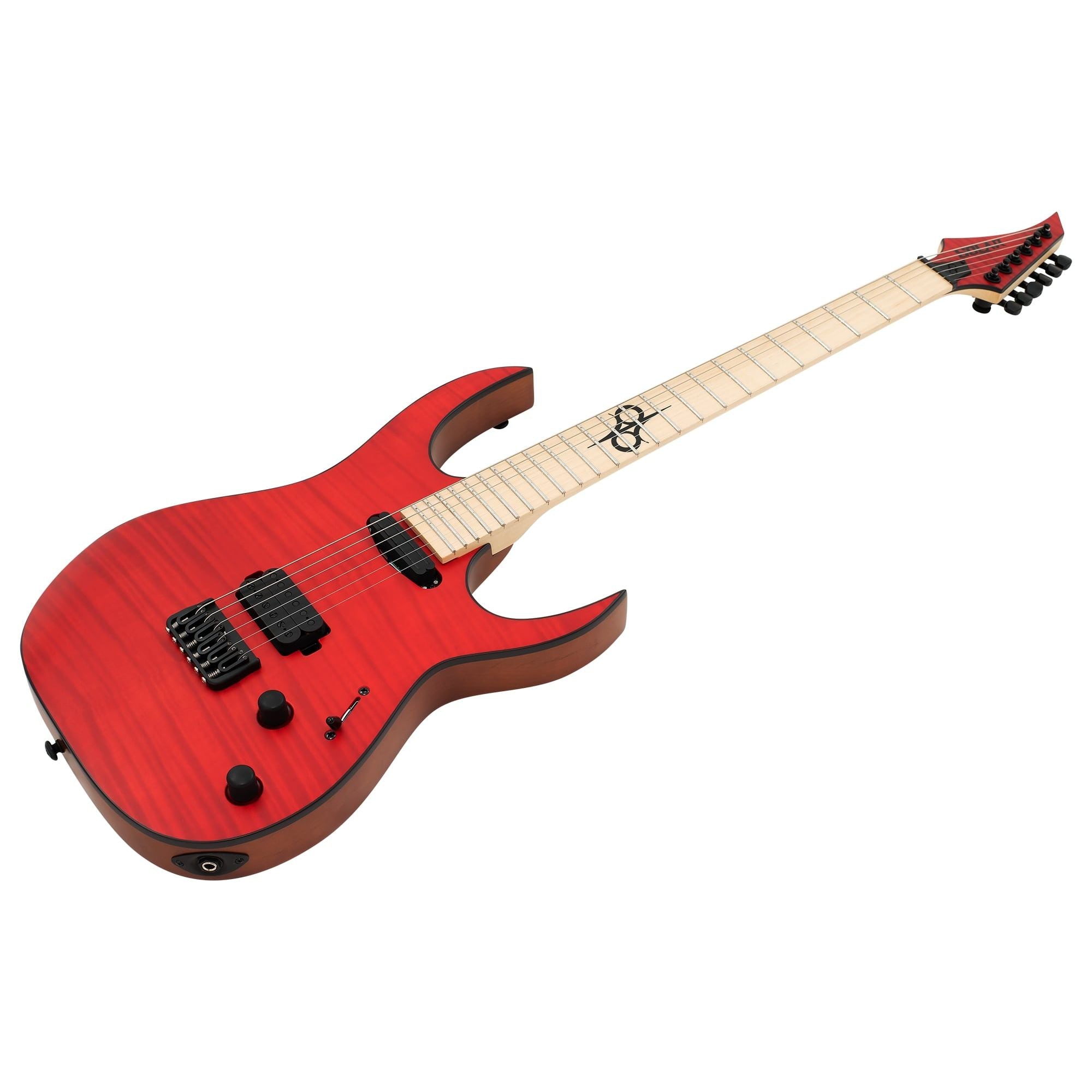 Solar SB1.6HFBR Flame Blood Red Matte Electric Guitar |  SOLAR |  ELECTRIC GUITAR |  Zoso Music