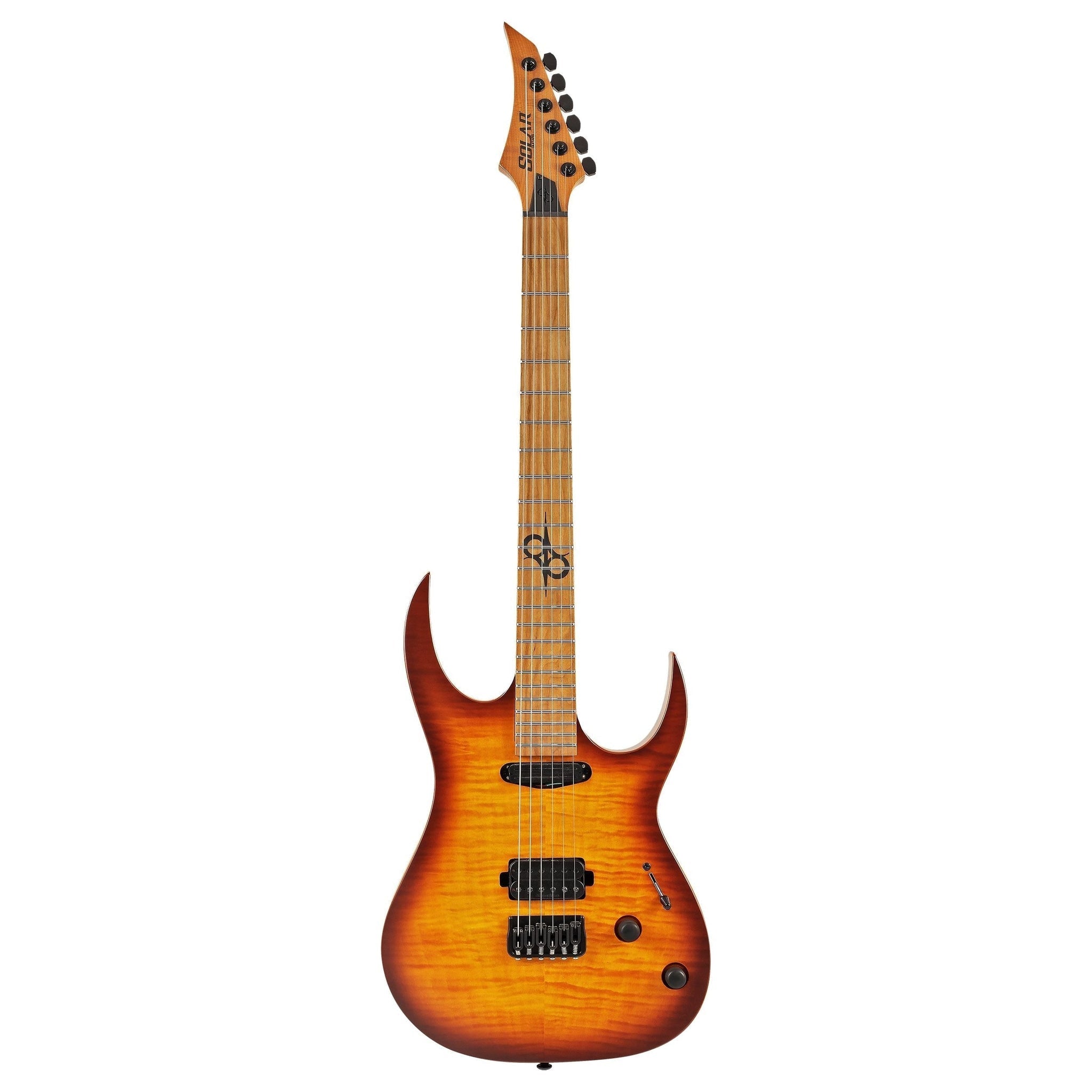 Solar SB1.6HFSB Flame Solar Burst Matte Electric Guitar |  SOLAR |  ELECTRIC GUITAR |  Zoso Music