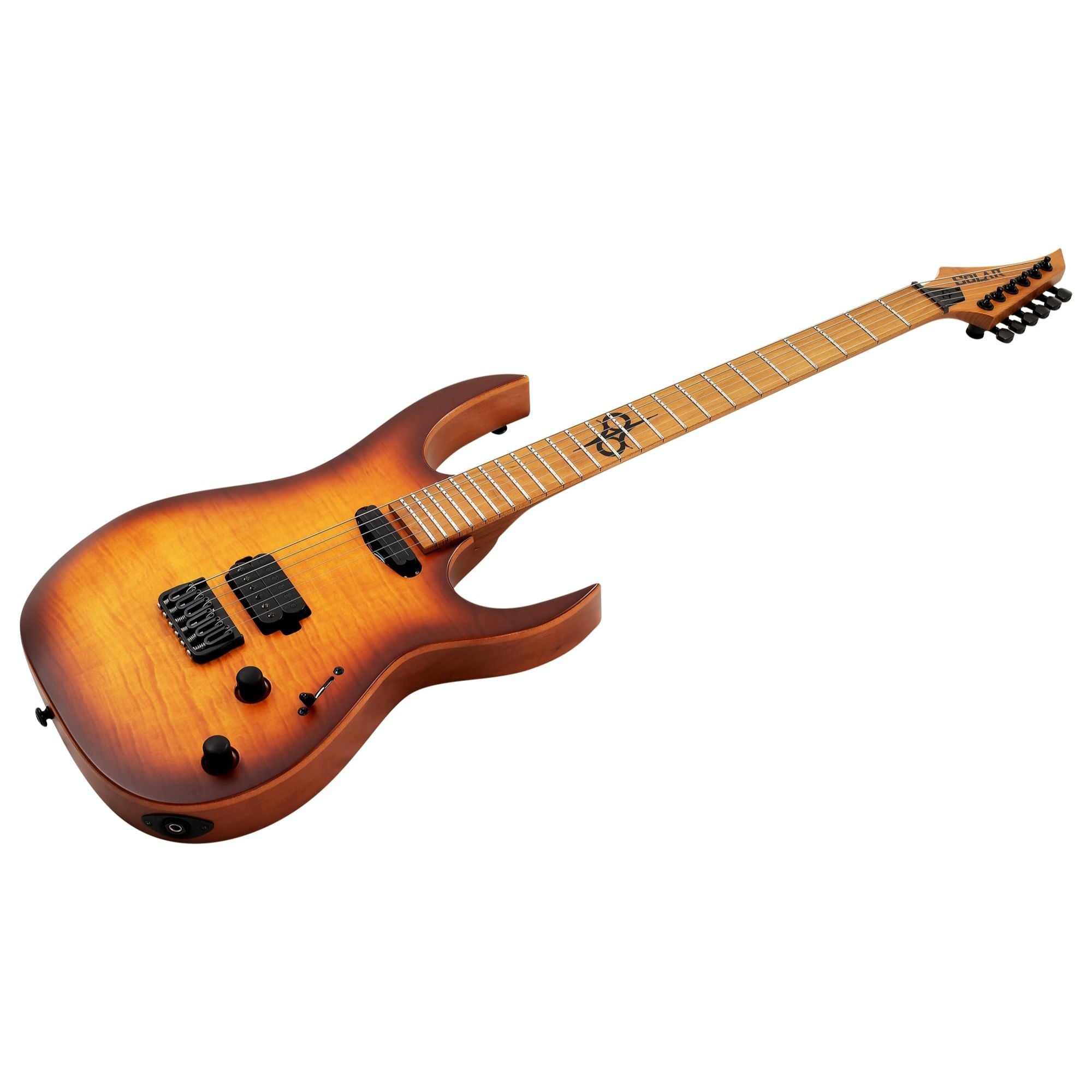 Solar SB1.6HFSB Flame Solar Burst Matte Electric Guitar |  SOLAR |  ELECTRIC GUITAR |  Zoso Music