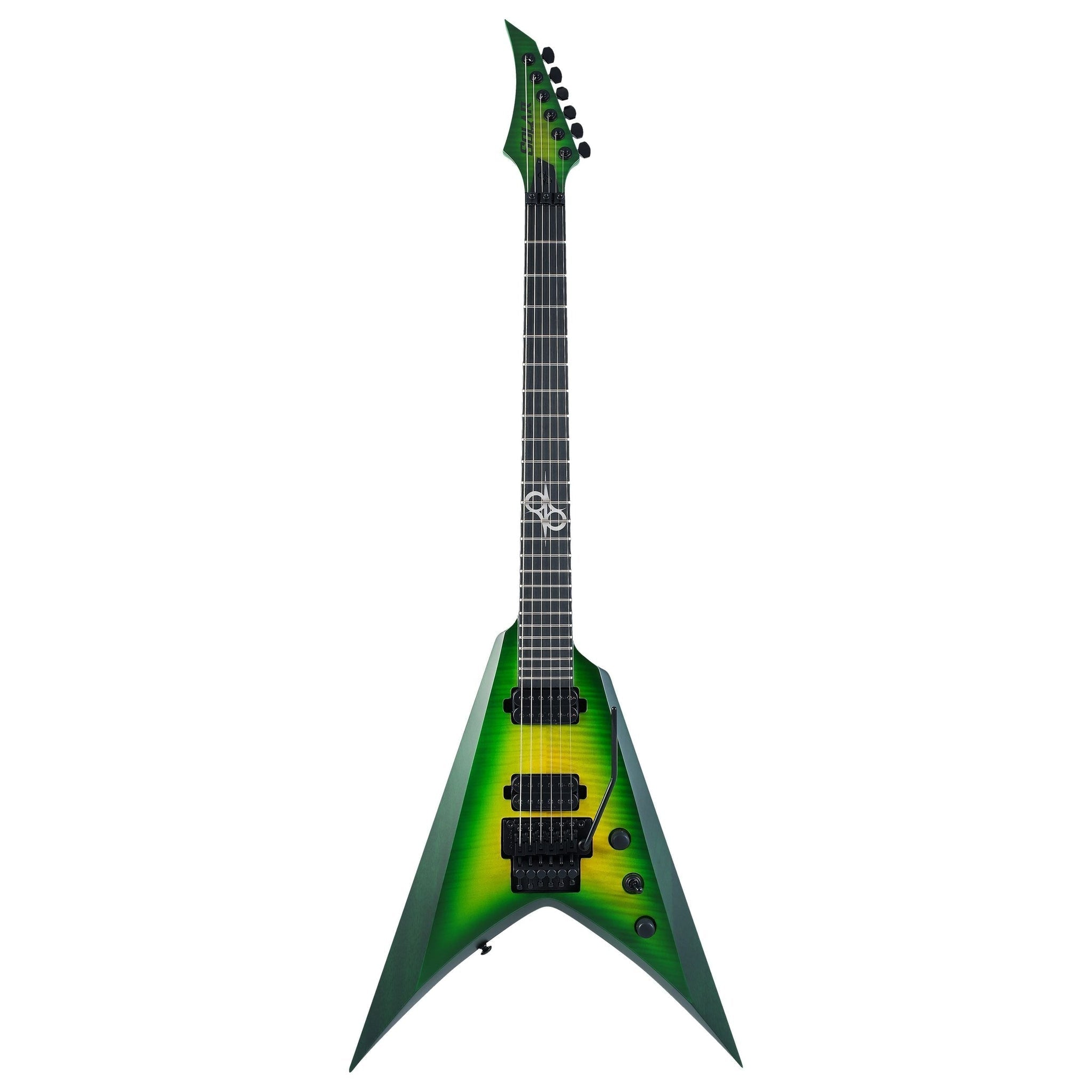 Solar V1.6FRLB Floyd Rose Lime Burst Electric Guitar |  SOLAR |  ELECTRIC GUITAR |  Zoso Music