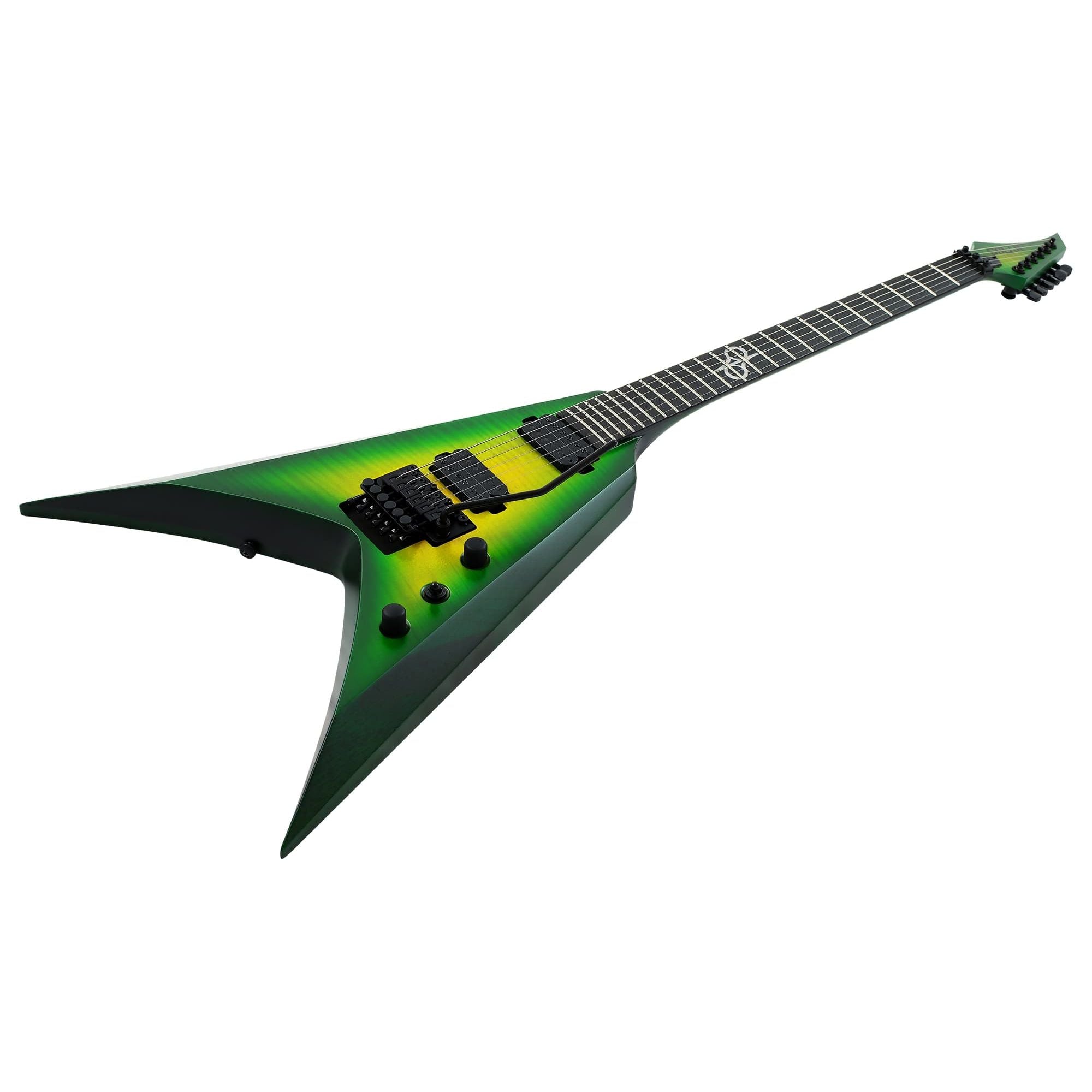 Solar V1.6FRLB Floyd Rose Lime Burst Electric Guitar |  SOLAR |  ELECTRIC GUITAR |  Zoso Music
