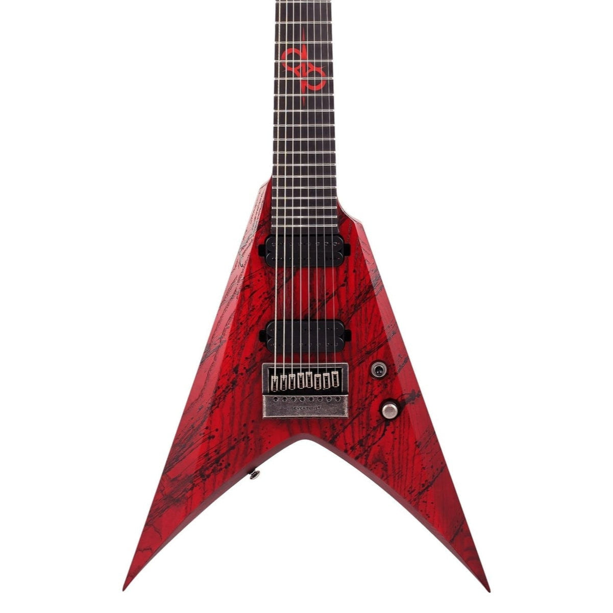 Solar V1.6Canibalismo Red Open Pore and Blood Splatter Electric Guitar | Zoso Music Sdn Bhd