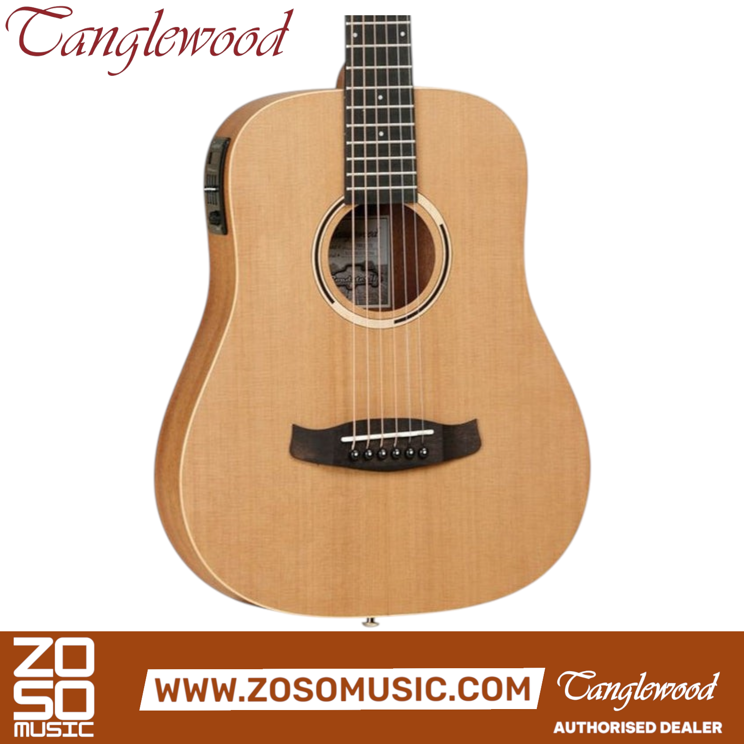 Tanglewood TR2 E Roadster II Travel Size Acoustic-Electric Guitar | Zoso Music Sdn Bhd