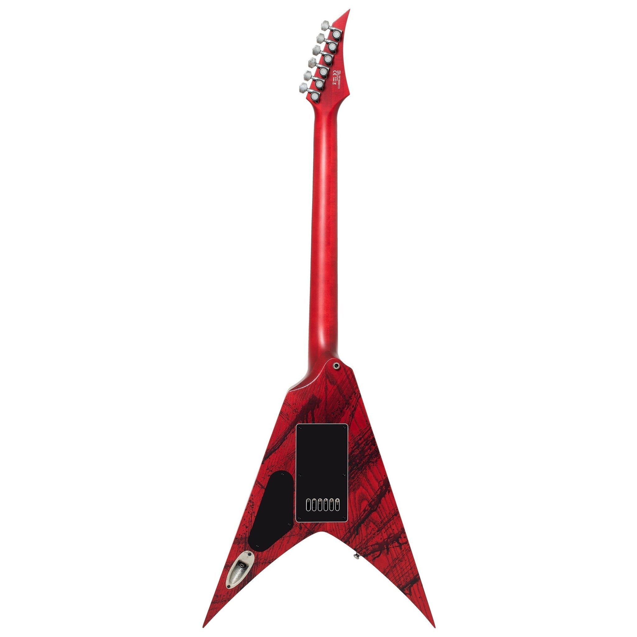 Solar V1.6Canibalismo Red Open Pore and Blood Splatter Electric Guitar |  SOLAR |  ELECTRIC GUITAR |  Zoso Music