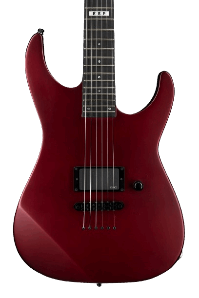 ESP Japan E-II M-I Thru NT Electric Guitar - Deep Candy Apple Red Satin [MIJ] | Zoso Music Sdn Bhd