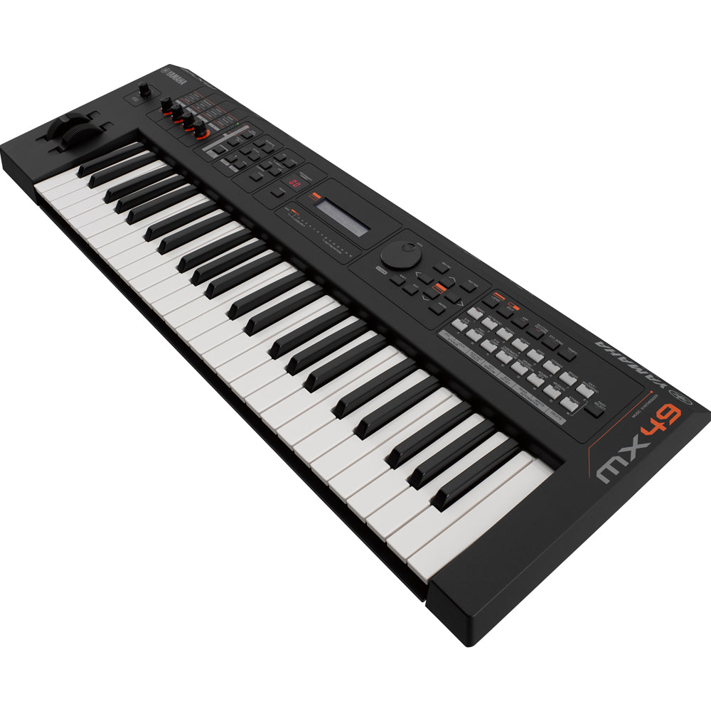 Yamaha MX-49 49-Key Music Synthesizer with MIDI Cable - Black