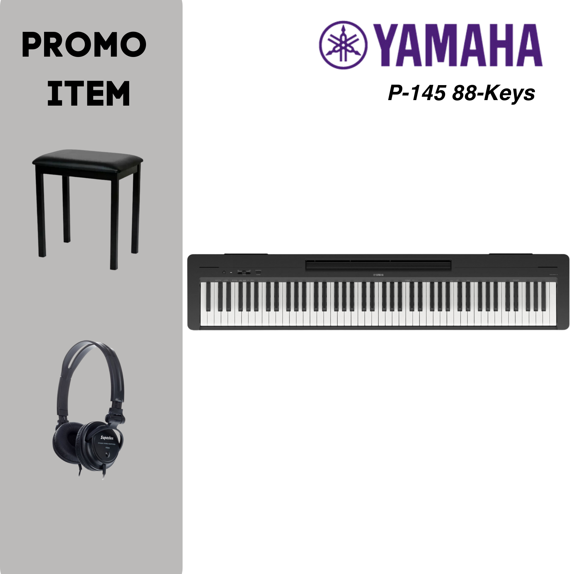 Yamaha P-145 With Promo Items Zoso Music