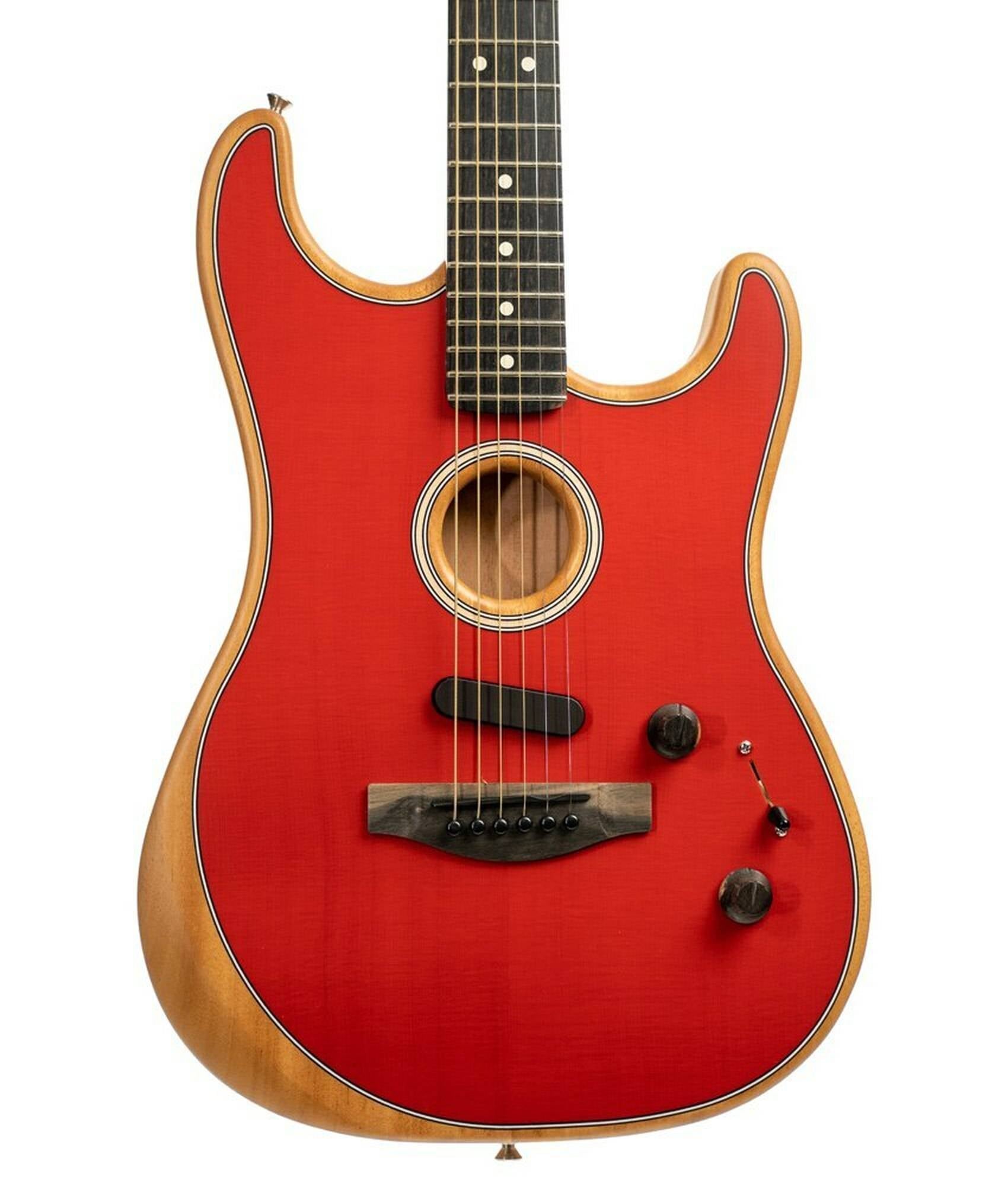 Fender American Acoustasonic Stratocaster w/Bag, Dakota Red