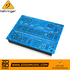 Zoso Music Behringer 2600 Blue Marvin semi-modular analog synthesizer with blue metal chassis and numerous patch points.