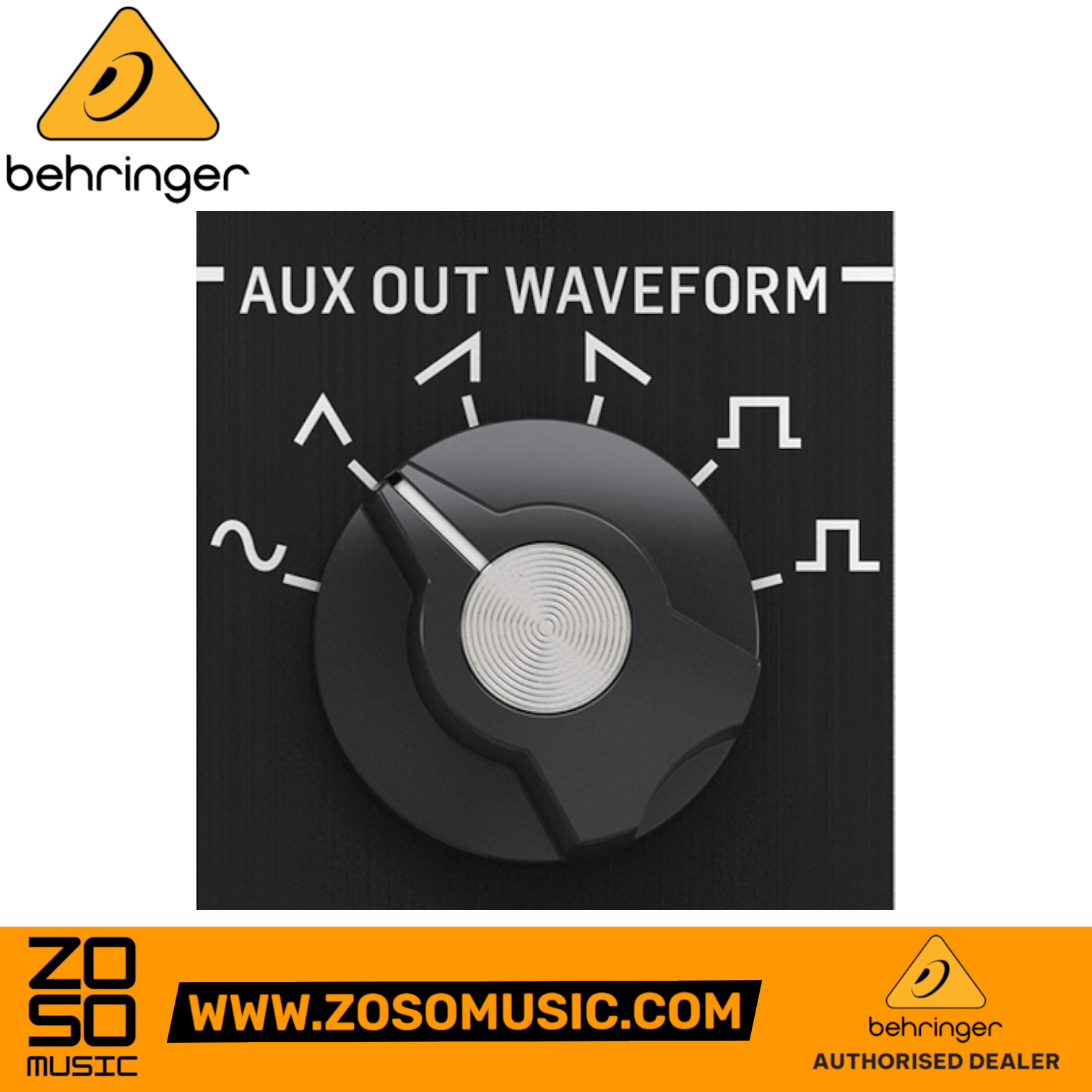 Zoso Music Behringer 921 Eurorack module waveform selection knob with six selectable waveform icons