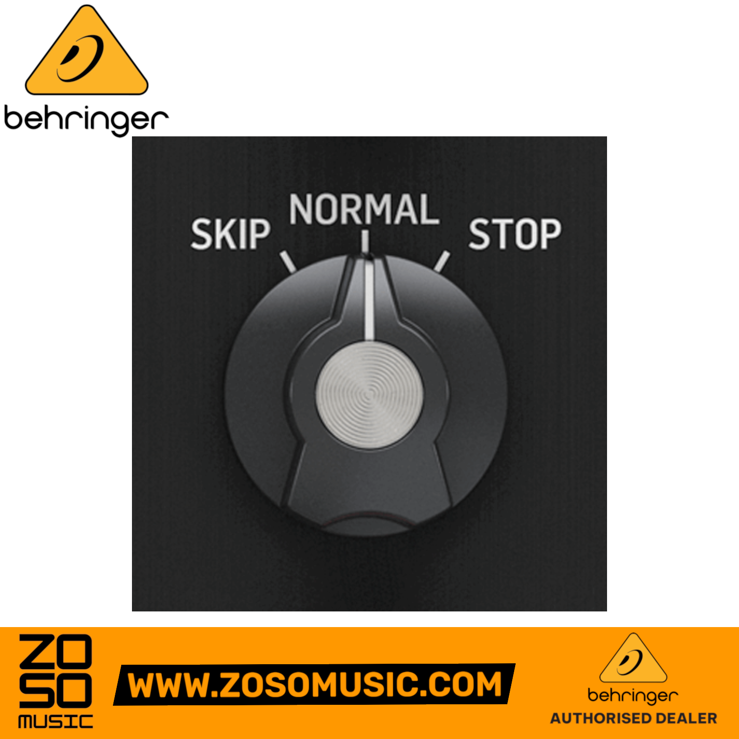 Zoso Music Behringer 960 Sequential Controller step function switch with Skip, Normal, and Stop settings.