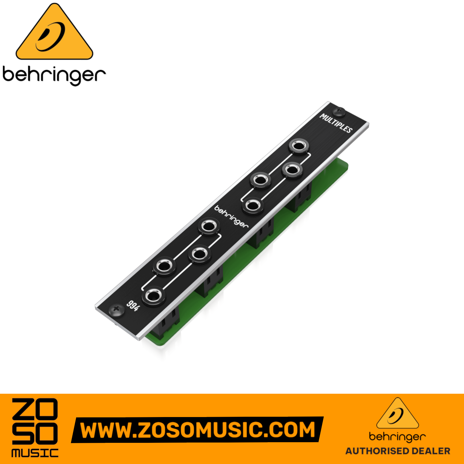Zoso Music Behringer 994 passive multiples Eurorack module with dual 4-socket banks for splitting audio and CV signals.