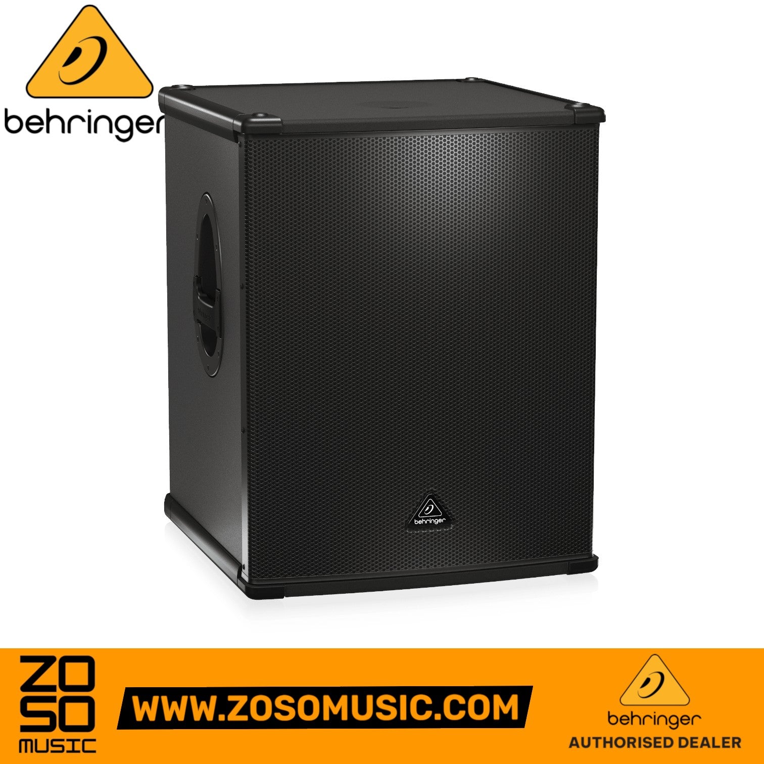 Zoso Music Behringer B1800XP active 3000-watt PA subwoofer with 18-inch Turbosound speaker in black