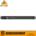 Zoso Music Behringer ADA8200 8-channel microphone preamp rear panel showing XLR line outputs and ADAT digital I/O.