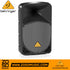 Zoso Music Behringer B112MP3 active 12-inch PA speaker with integrated mixer and MP3 player in a black trapezoidal case.