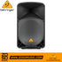 Zoso Music Behringer B115MP3 15-inch active PA speaker with black trapezoidal enclosure and front metal grille