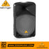 Zoso Music Behringer B115MP3 active 15-inch PA speaker with black trapezoidal enclosure and front metal grille