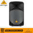 Zoso Music Behringer B115W 15-inch active PA speaker with black cabinet and silver grille, front view.
